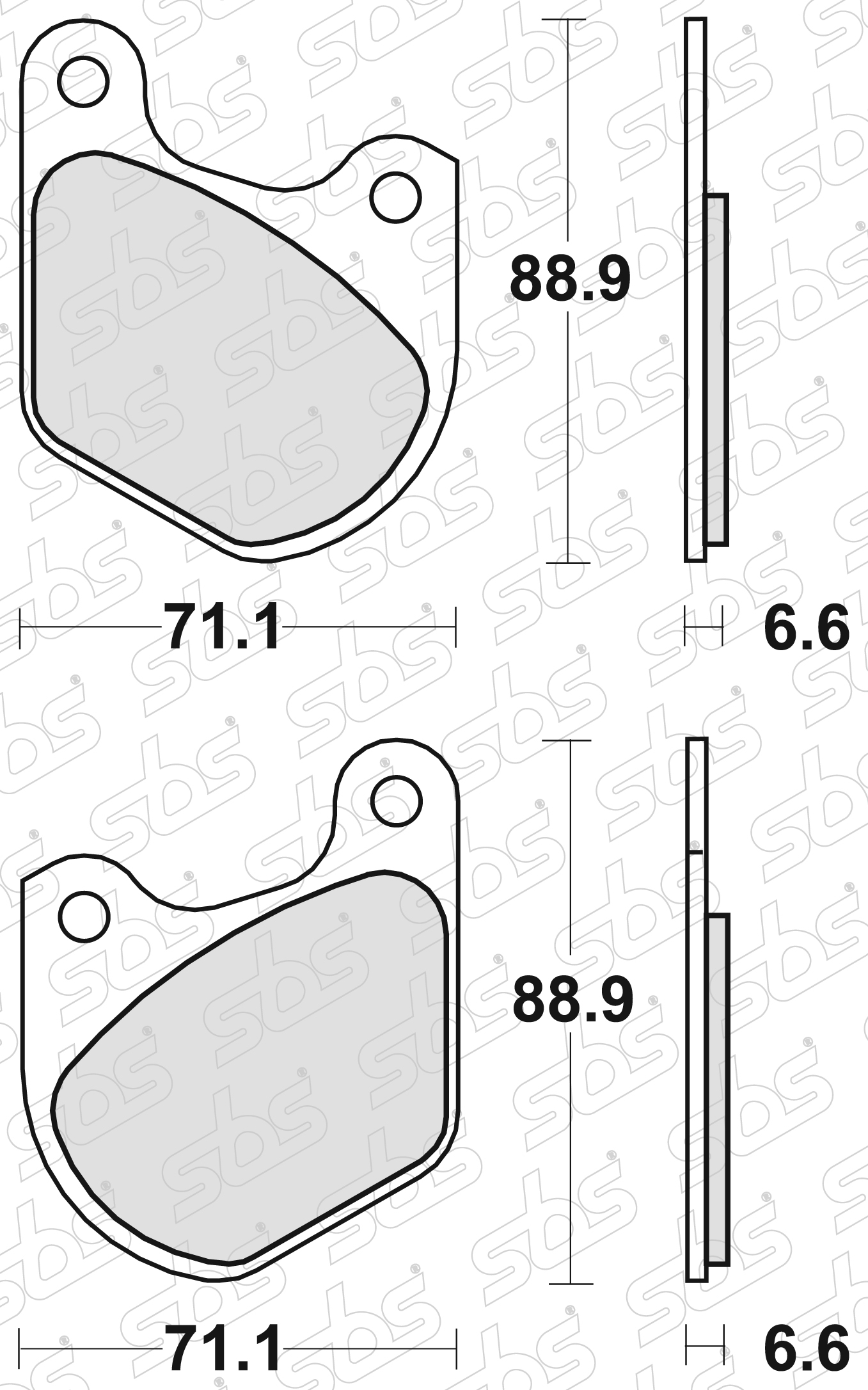 SBS - Plaquettes de frein 543 HF