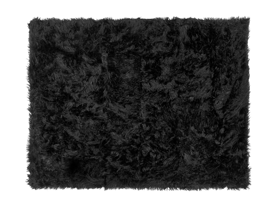 Couvre-lits DELICE Tissu 150 x 200 cm Noir