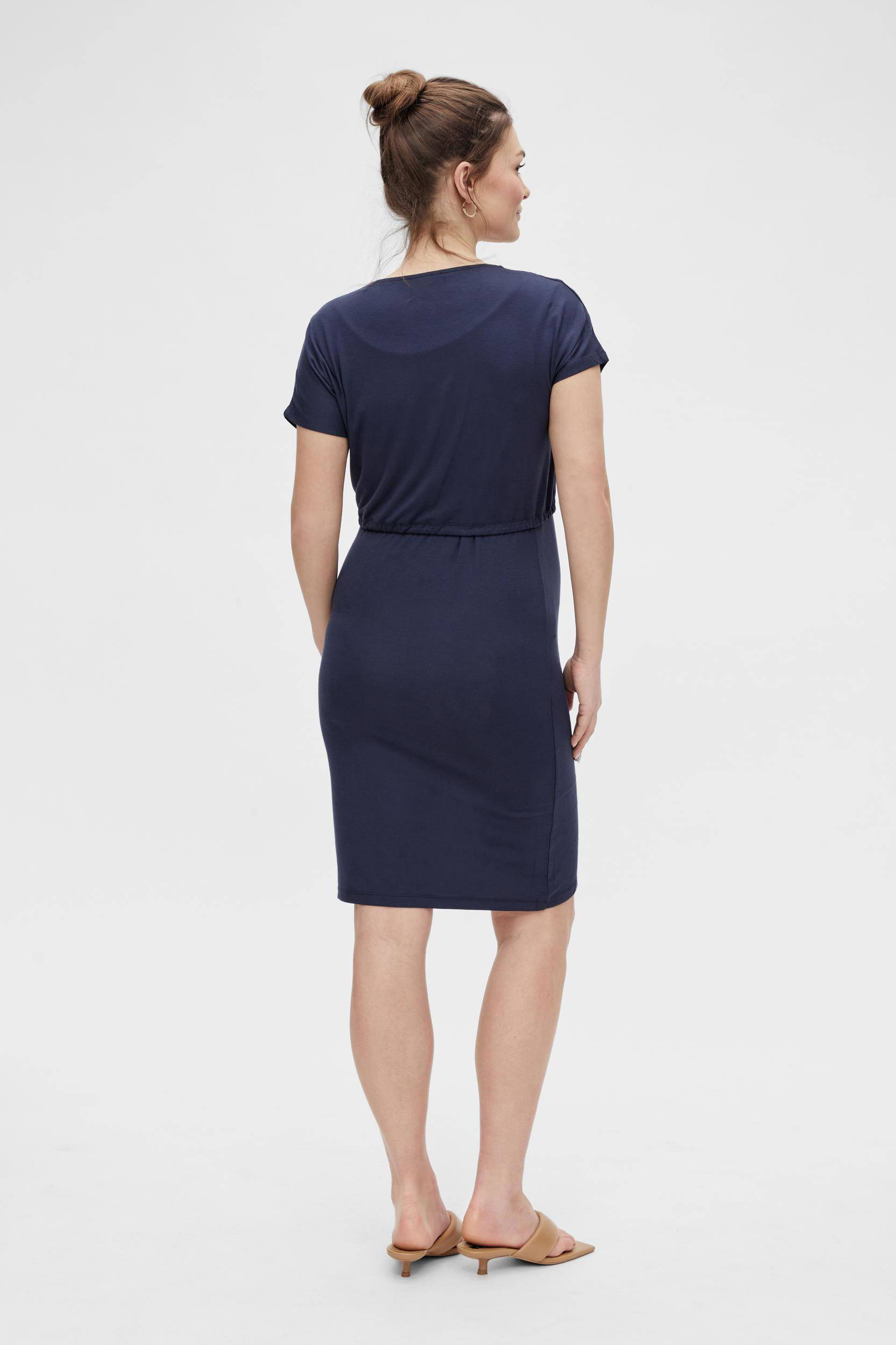 MAMALICIOUS zwangerschaps- en voedingsjurk MLALISON met ceintuur donkerblauw