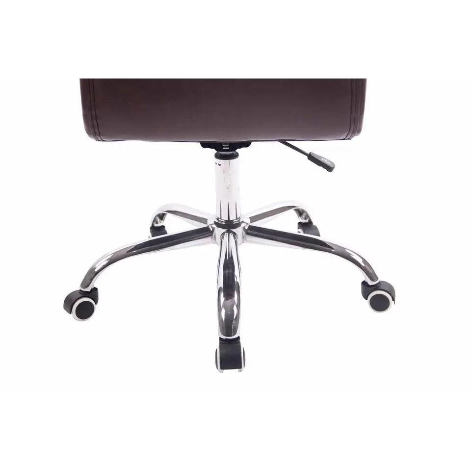CLP Bureaustoel Deli chroom Frame - Kunstleer - bordeauxrood