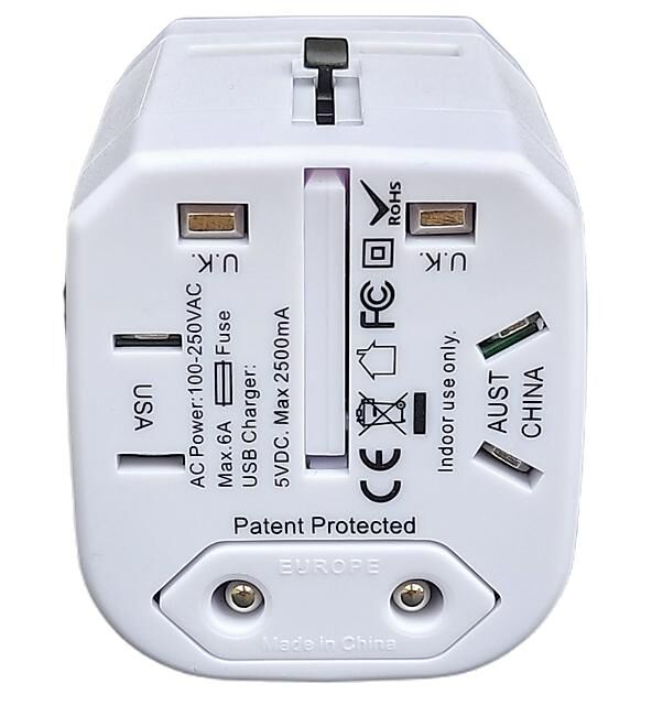 LTE DESIGN - ADAPTATEUR UNIVERSEL MONDE + 2 USB