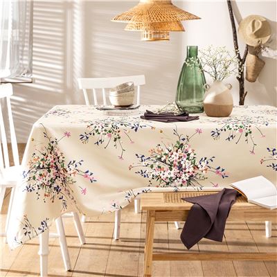 Nappe antitache motif fleurs
