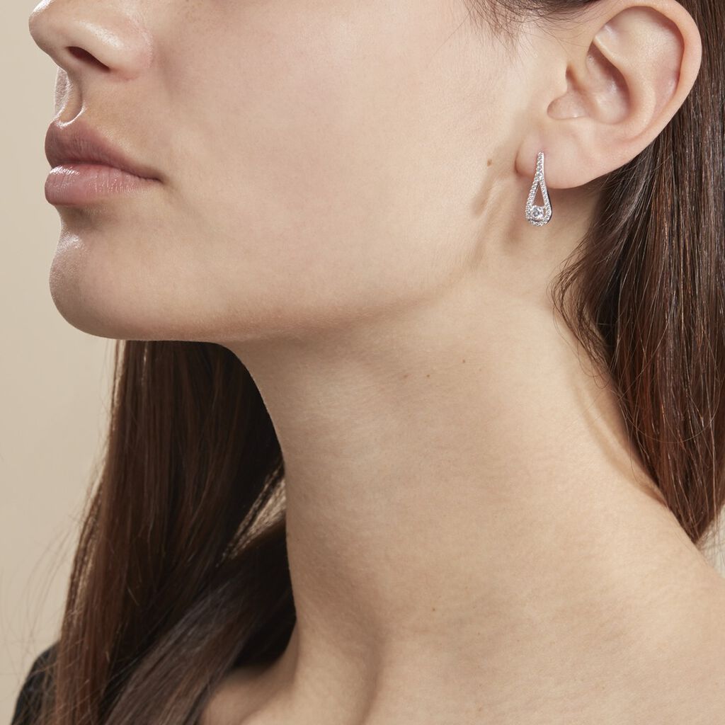 Boucles D'oreilles Pendantes Antonietta Argent  Oxyde De Zirconium