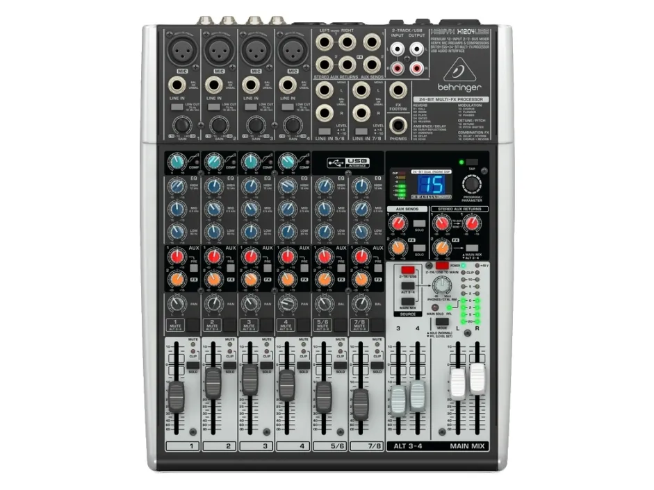Behringer Xenyx X1204USB 12-kanals kompakt mixer med 12 kanaler