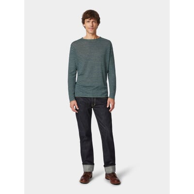 Herren-Strickpulli, Grün-Blau