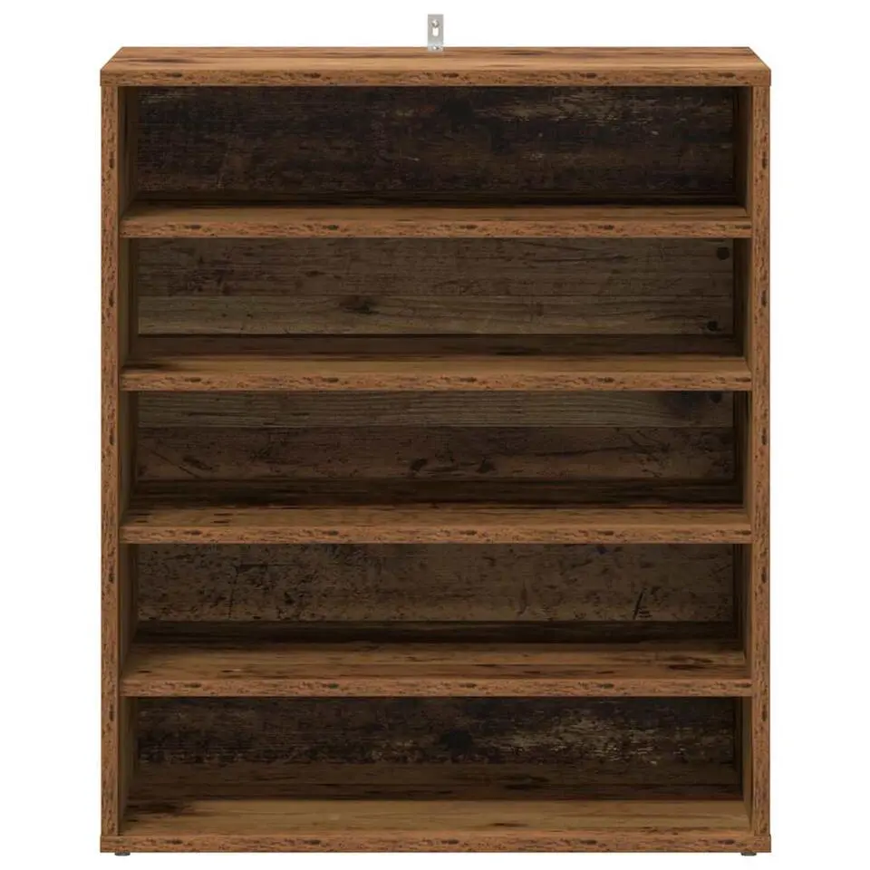 vidaXL - 5-laags Schoenenkast 10 paar - Oud hout - 60x35x70 cm