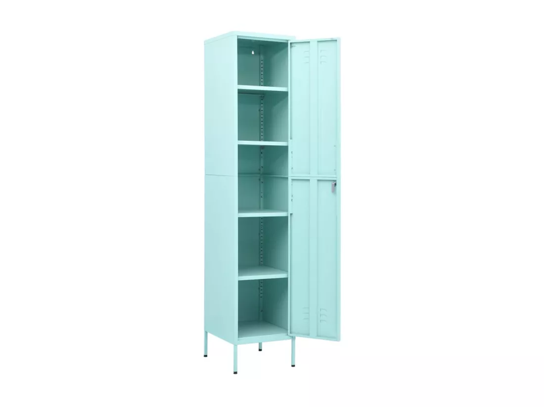 Armoire à casiers Vert menthe 35x46x180 cm Acier
