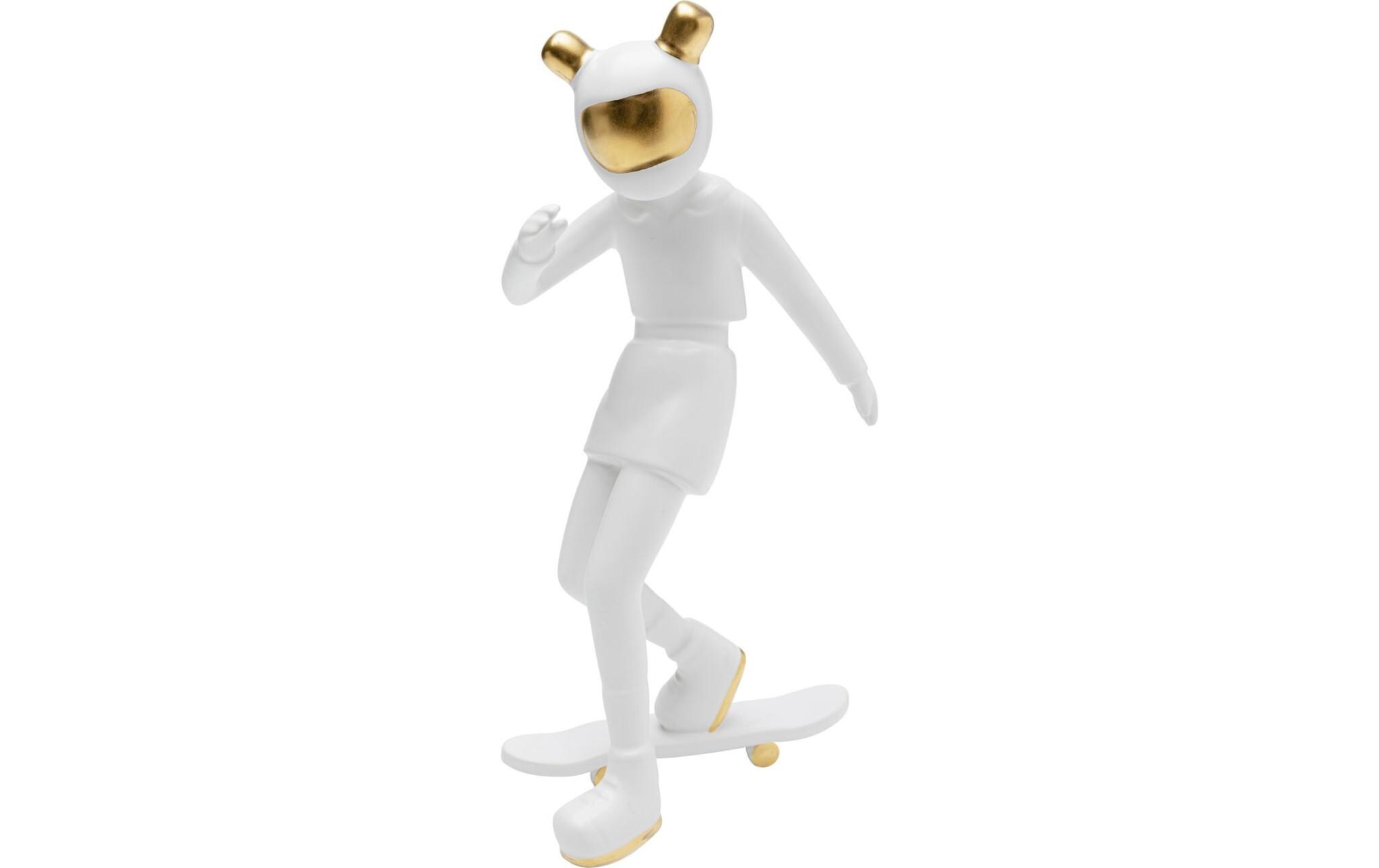 Dekofigur Skating Astronaut WeissDeko-Objekt