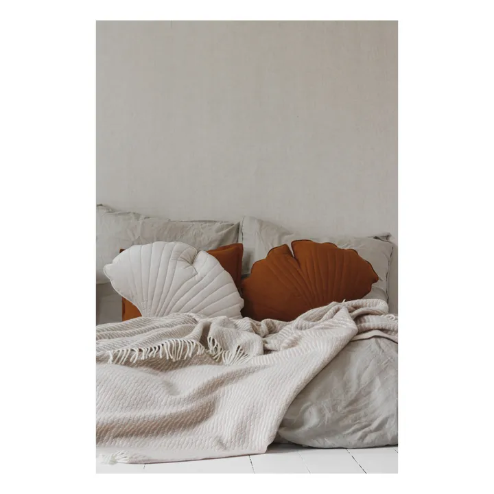 Moi Mili Coussin Ginkgo en lin | Caramel