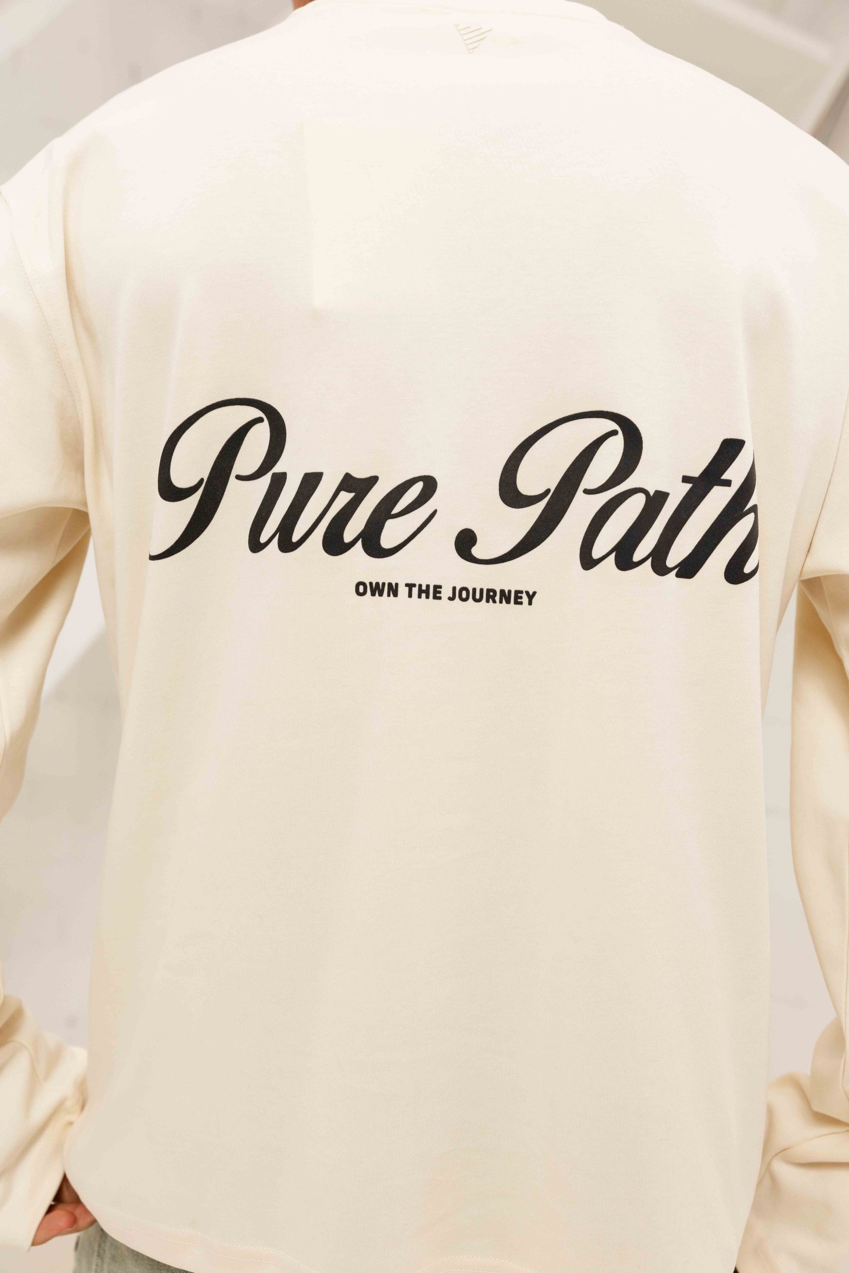 Pure Path Essence Of Life Longsleeve T-Shirt Heren Gebroken Wit