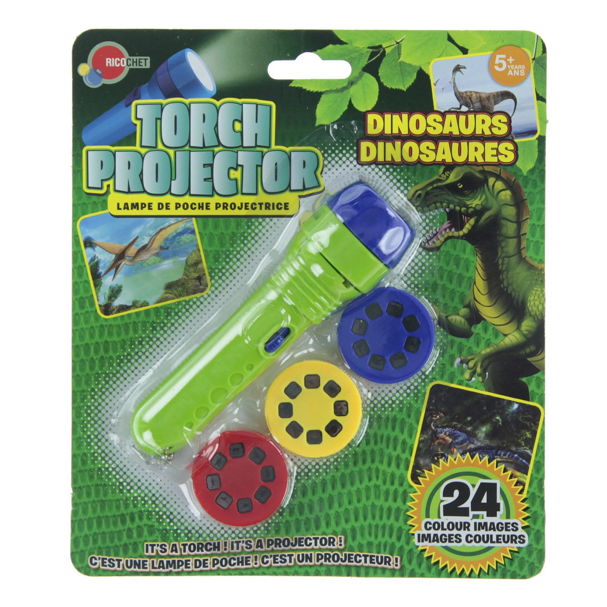Clément - Maison Lampe de Poche Projecteur - Dinosaures