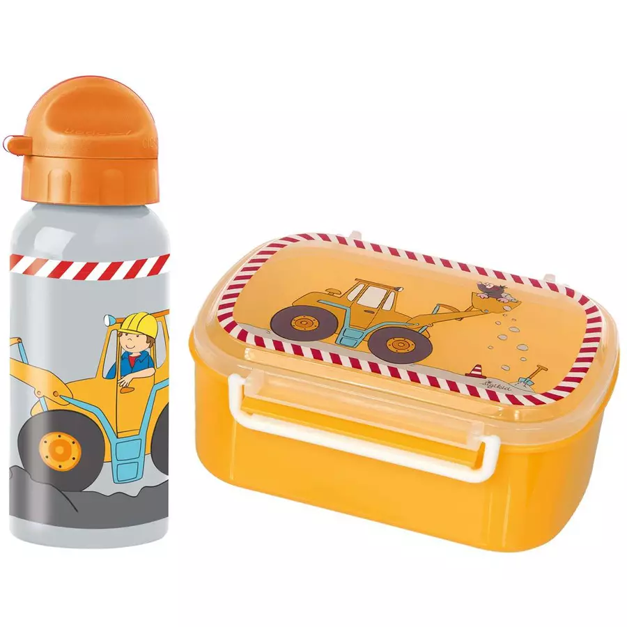 Sigikid Brotdose + Trinkflasche 2er Set orange