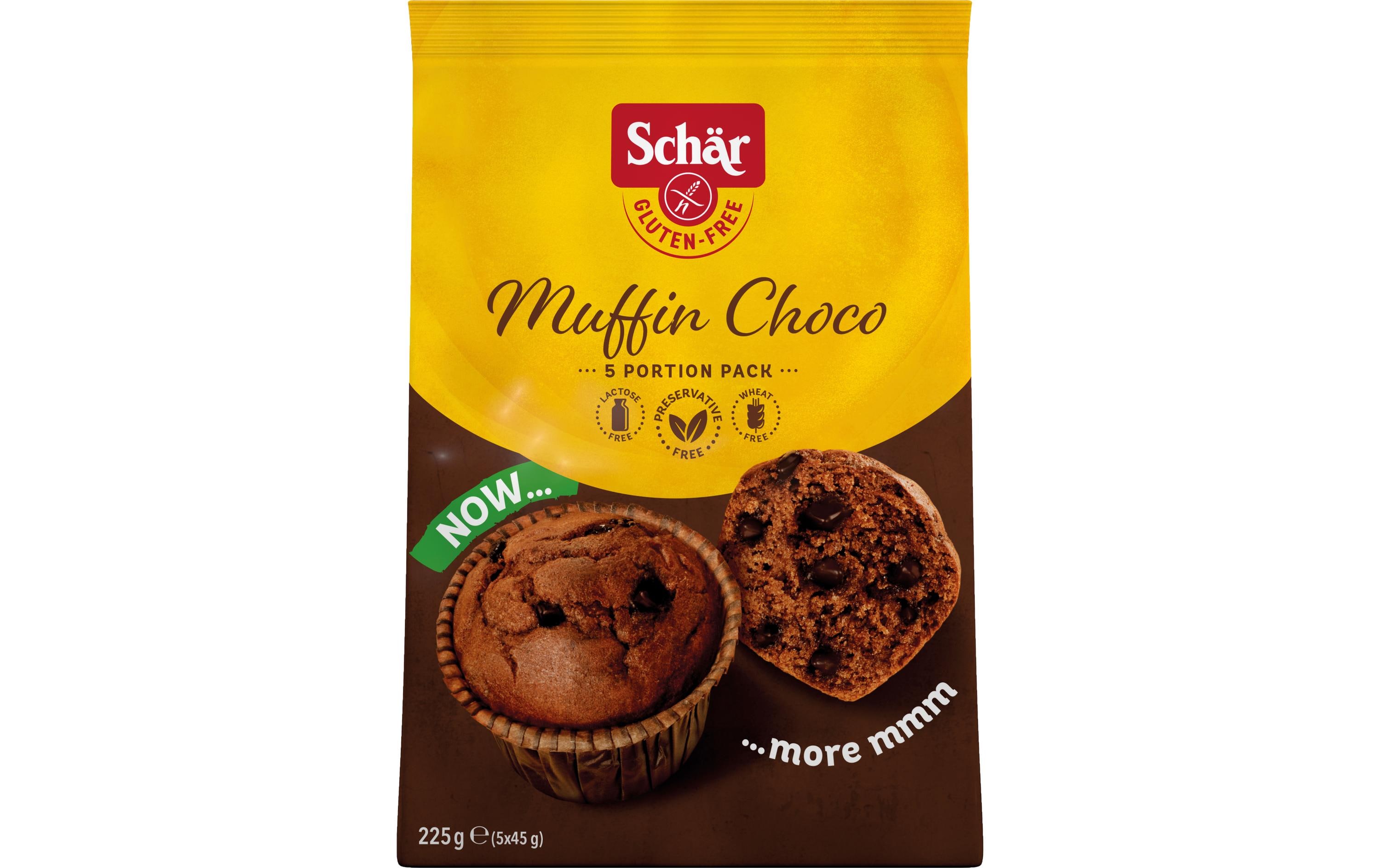 Gebäck Muffins Choco glutenfrei 225 gLuftige Törtchen mit Schokoladentropfen