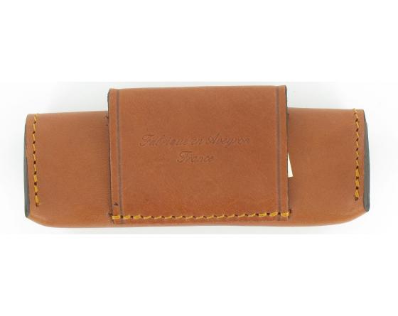 Etui Cuir Provencal 10 - 11 cm CognacMaya Etui cuir par Capdebarthes