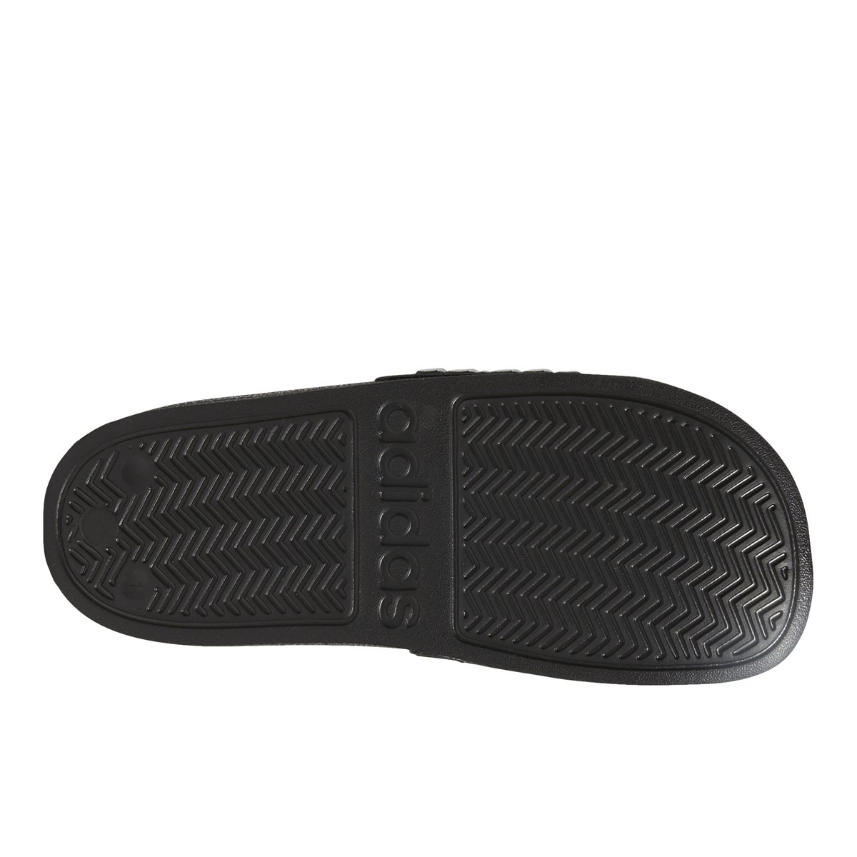 Facile à mettre-Adilettes-jb-Sandales athlétiques à glissière - Talon plat - Noir Ouvert