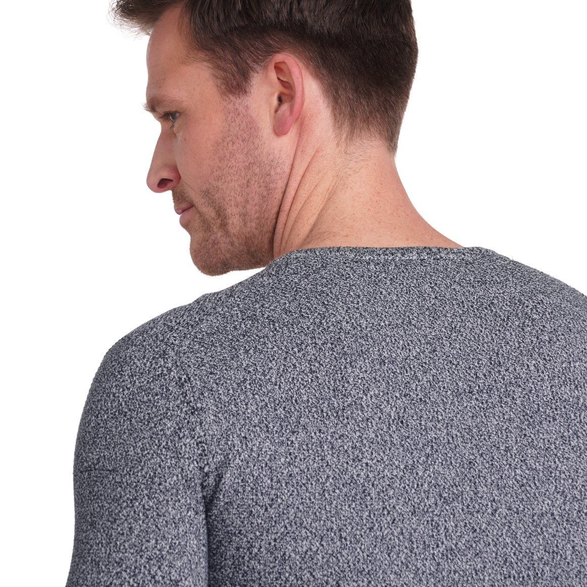 VanVaan Denim Herren Pullover meliert schwarz