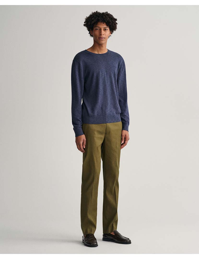 Blue Linen Sweatshirt
