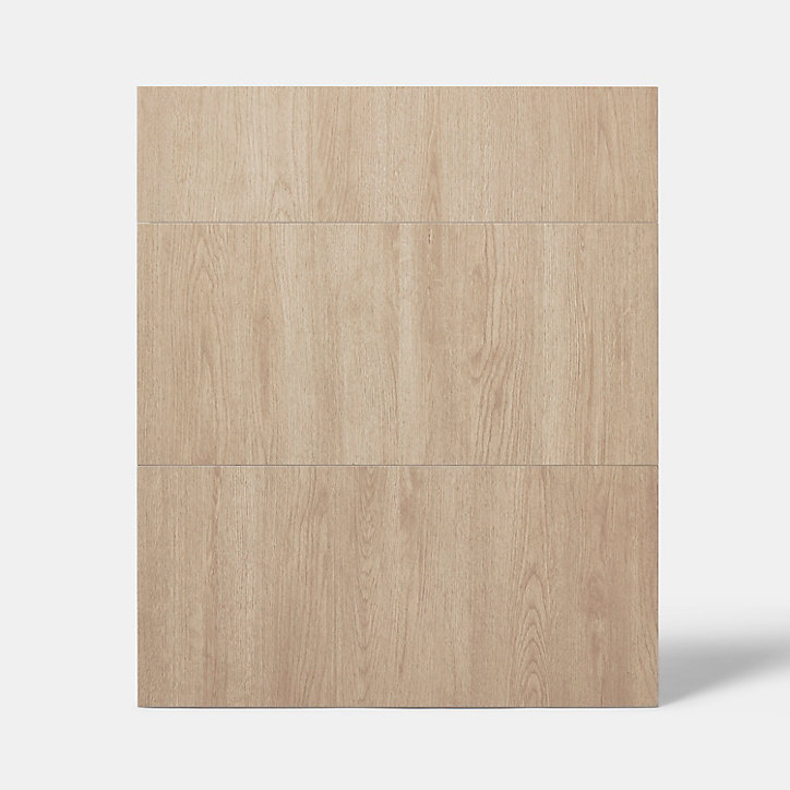 Façade de cuisine 1 tiroir et 2 casseroliers Chia décor chêne clair l. 60 cm x H. 72 cm GoodHome
