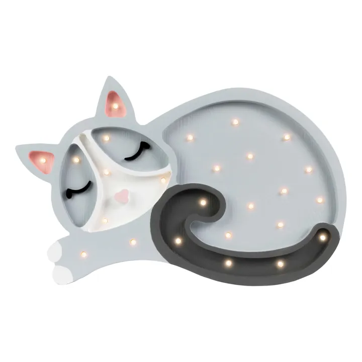 Little Lights Lampe à poser Chat | Gris clair