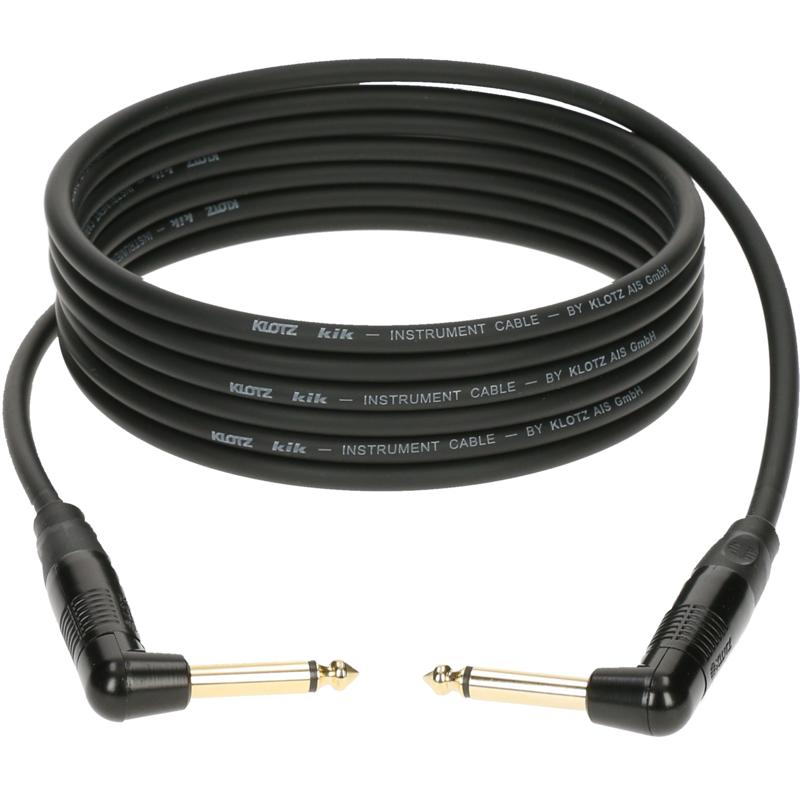 Klotz KIKKG4.5RRSW instrumentkabel TS 6.3mm jack haaks zwart 4.5m