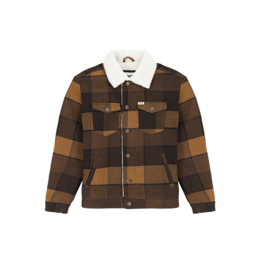 Wrangler Atg Trucker Jakke, Yellow Check, XL