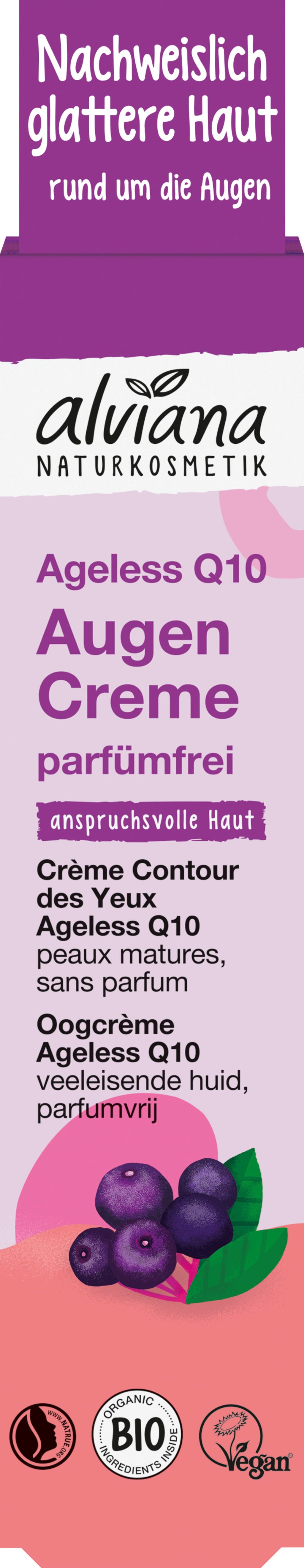 alviana Naturkosmetik  Ageless Q10 Augencreme, 15 ml