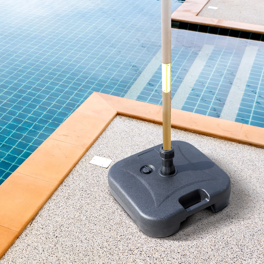 Outsunny Sonnenschirmständer mit abgerundeten Kanten schwarz