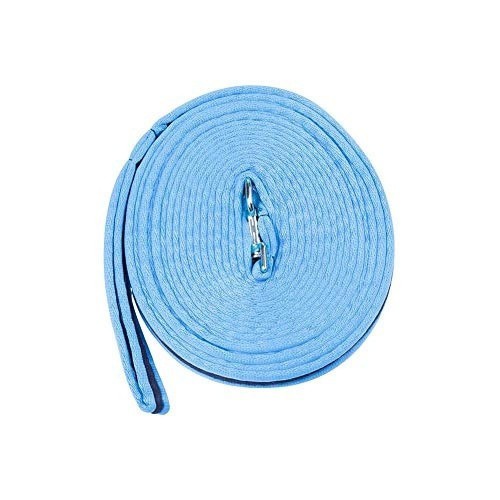 Guia de corda acolchoada bicolor para cavalos, azul claro/azul marinho