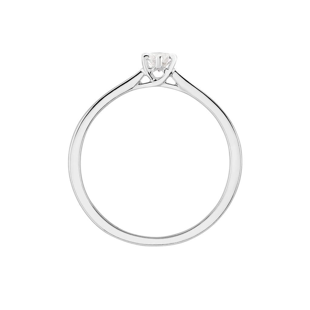 Bague Solitaire Athena Or Blanc Diamant