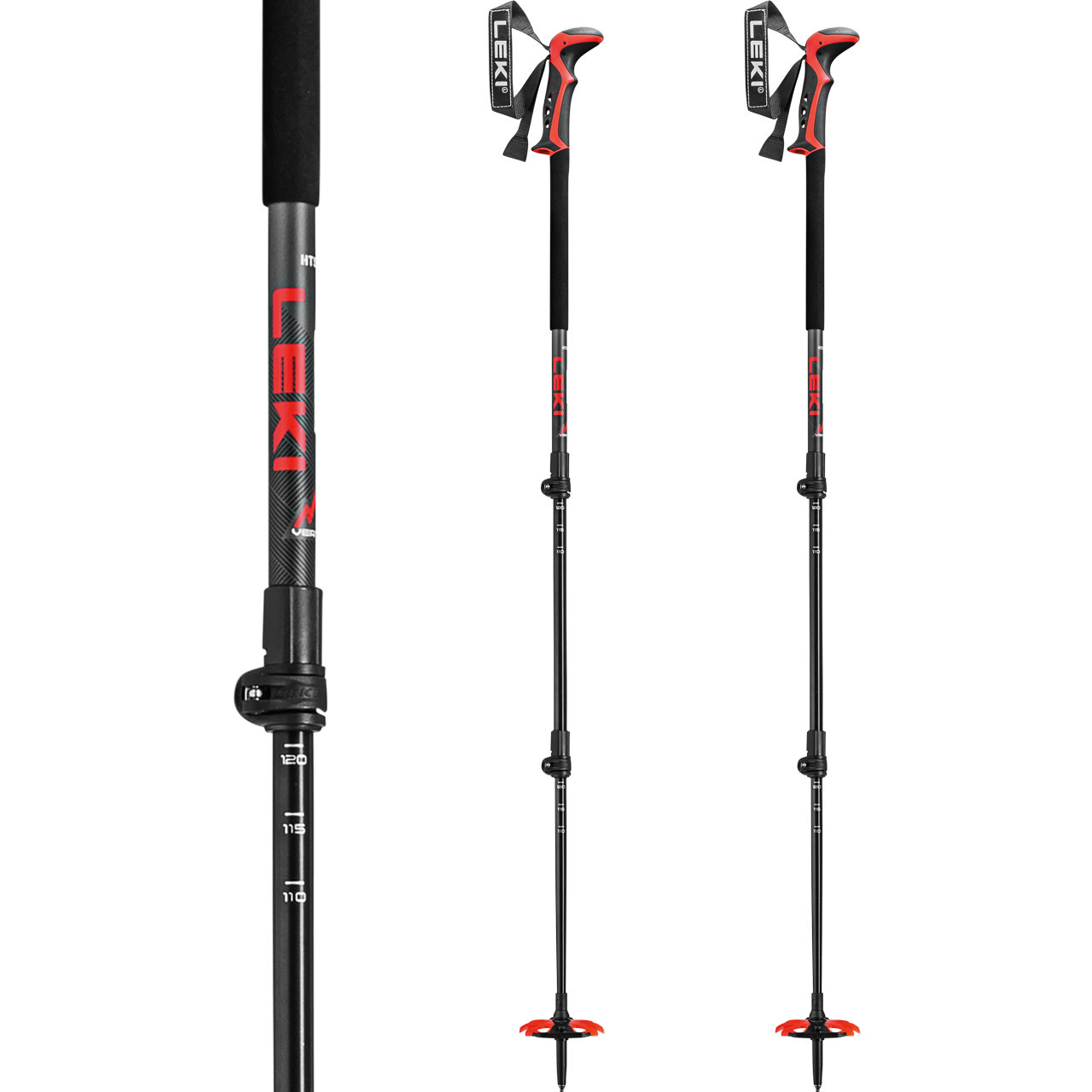 Leki Haute Route 3 dark anthra/dark red/black | Leki Alpin Skistöcke | Leki | L | MARKEN | XSPO
