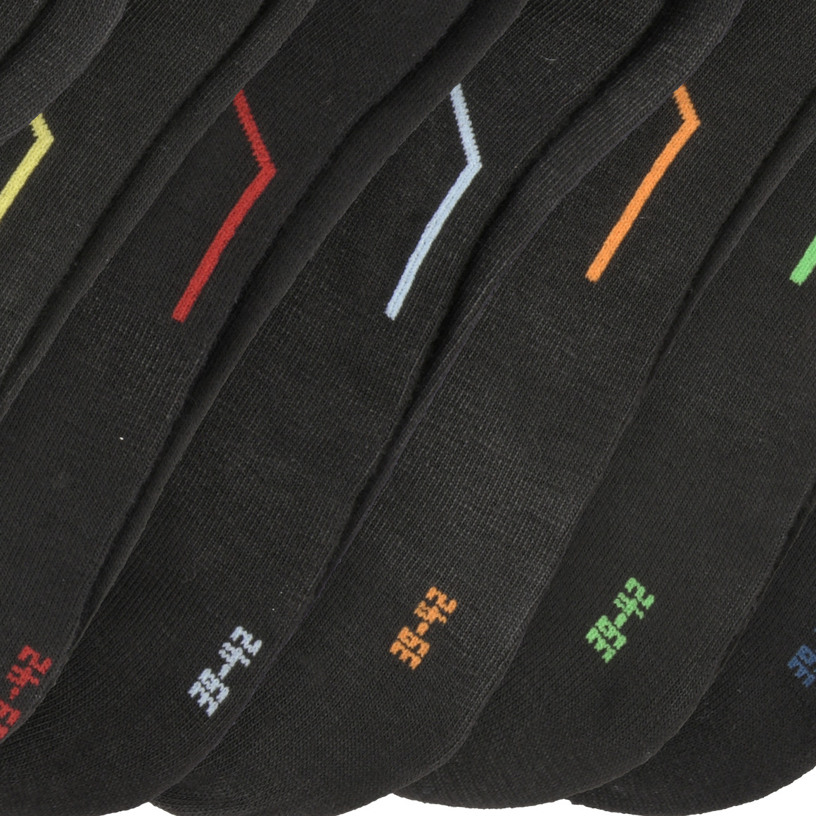 VanVaan 7 Paar Herren Sneaker-Socken in Unifarben schwarz