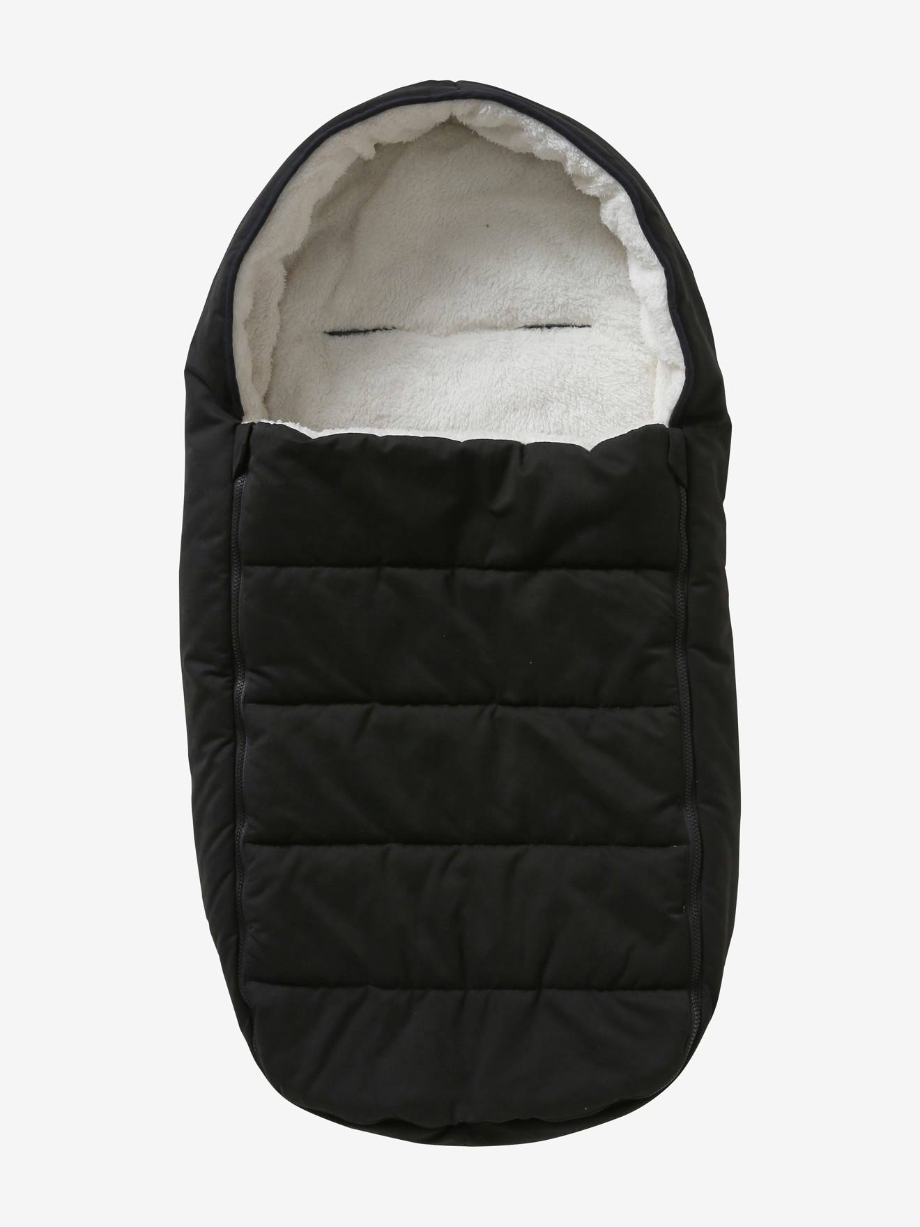 Bolsa Chancellor para carrinho de bebê feita de tecido preto liso e impermeável.