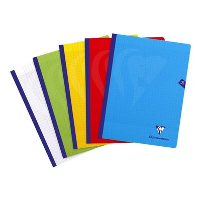 Clairefontaine Mimesys - Cahier polypro 24 x 32 cm - 192 pages - grands carreaux (Seyes) - disponible dans différentes couleurs