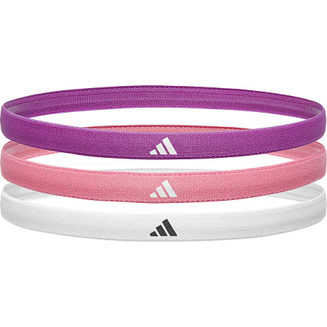 Adidas hårbånd 3-pak - lilla,rosa og hvid