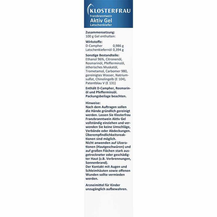 Klosterfrau Franzbranntwein Aktiv Gel Latschenkiefer, 150 g