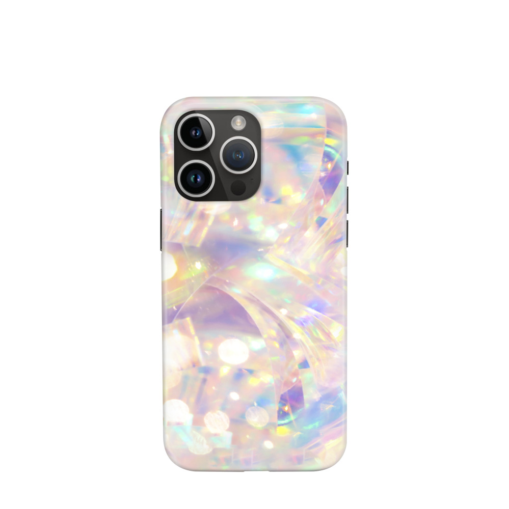 iPhone 14 Pro Max Hybrid (Kunststoff / Gummi) Hülle Kristall Lichtspiel - Versch. Farben