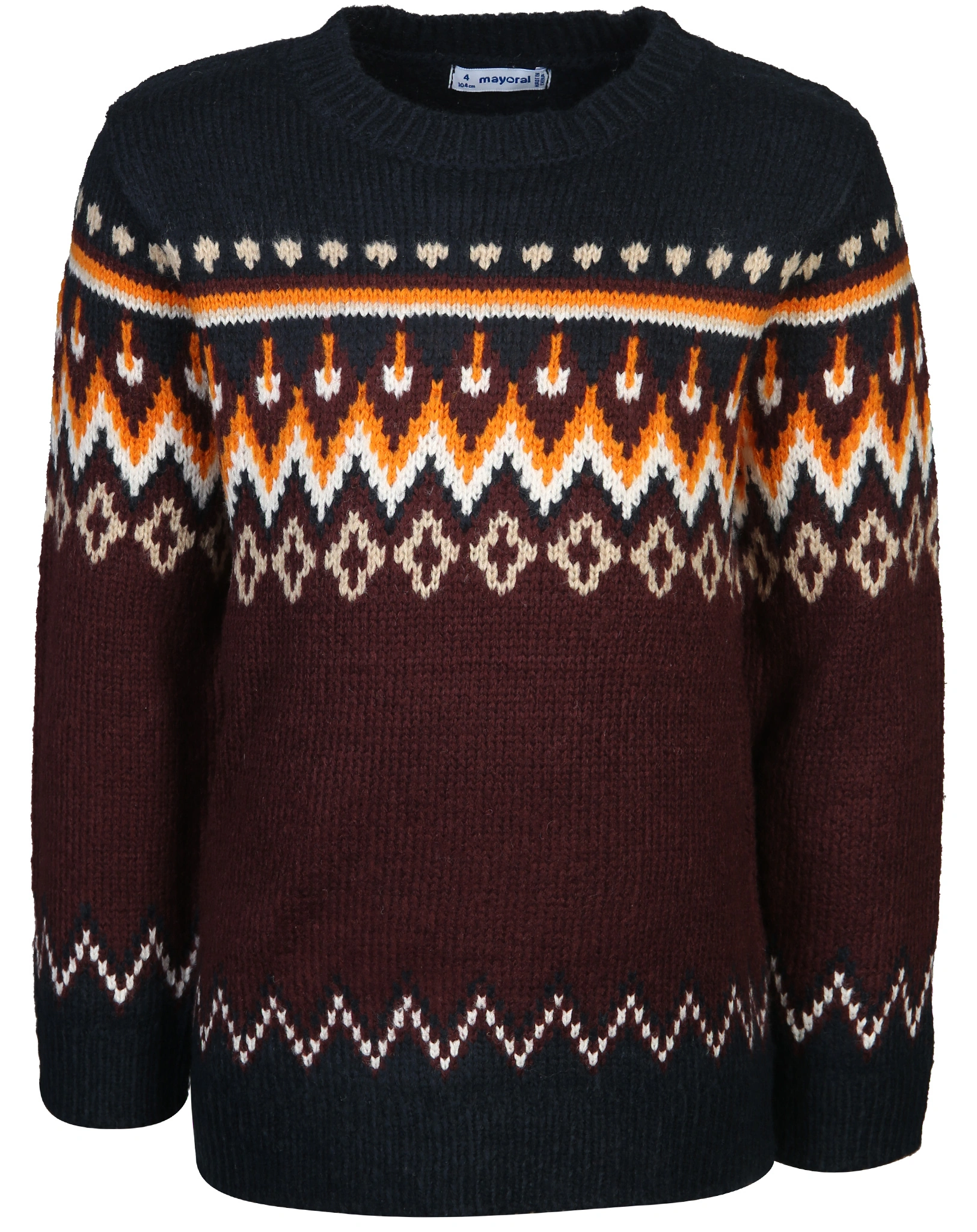 Strickpullover JACQUARD in pflaume