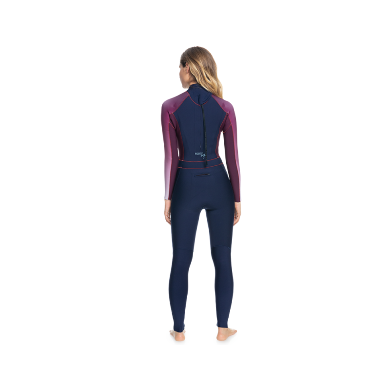 Combinaison Roxy Rise Collection Femme 3/2 backzip bleu bordeaux