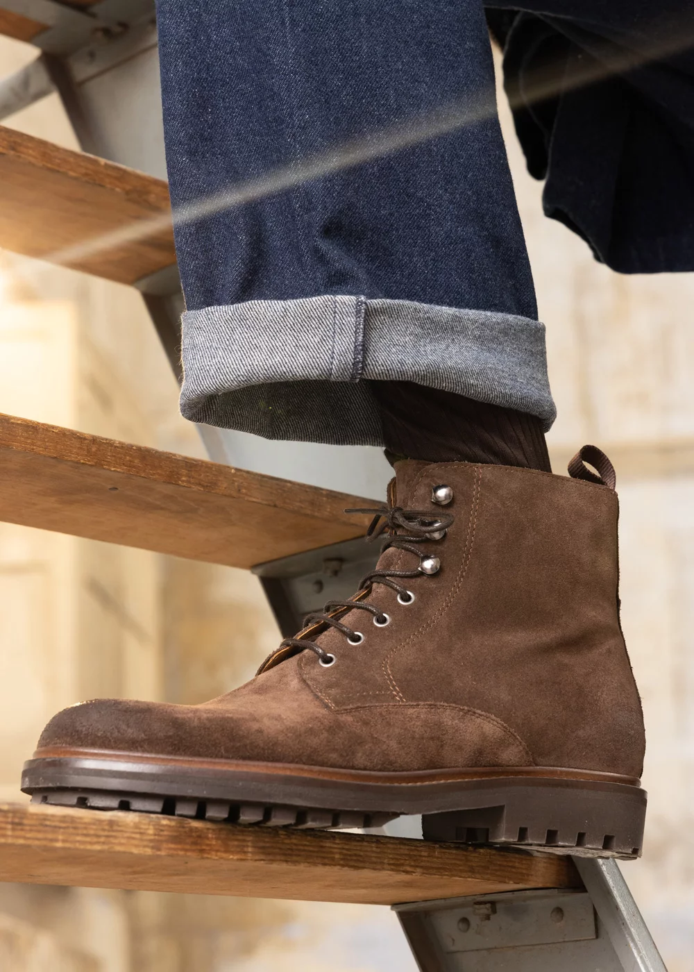 BOOTS TOLOMEO VELOURS MARRON