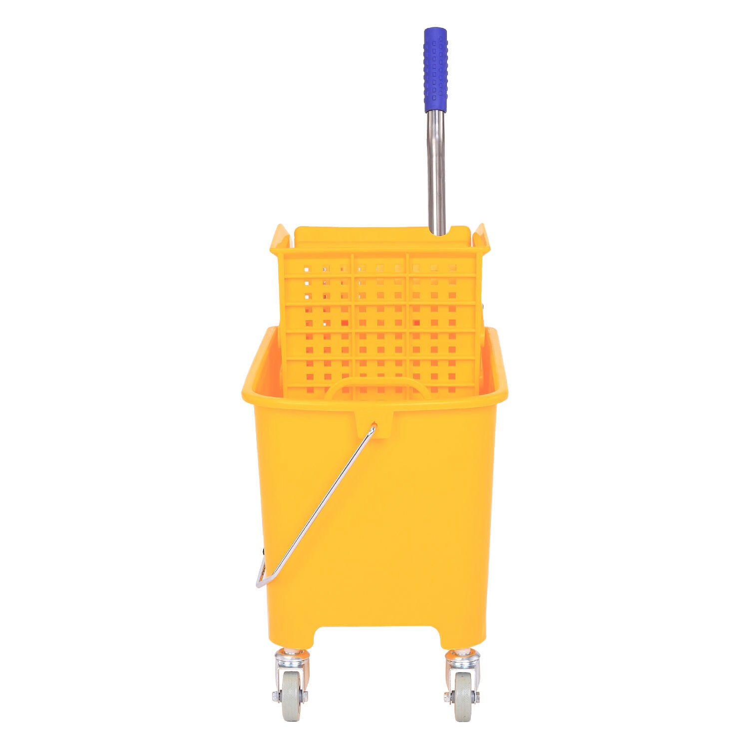 HOMCOM Putzwagen mit Presse gelb 63 x 27 x 67 cm (LxBxH)