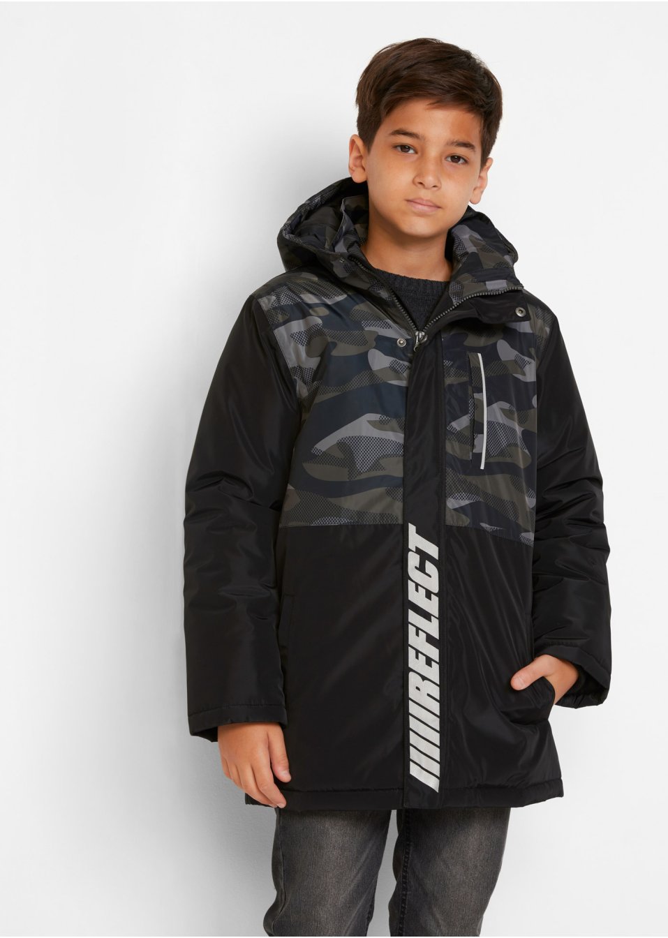 Doudoune garçon avec capuche, imperméable et respirant