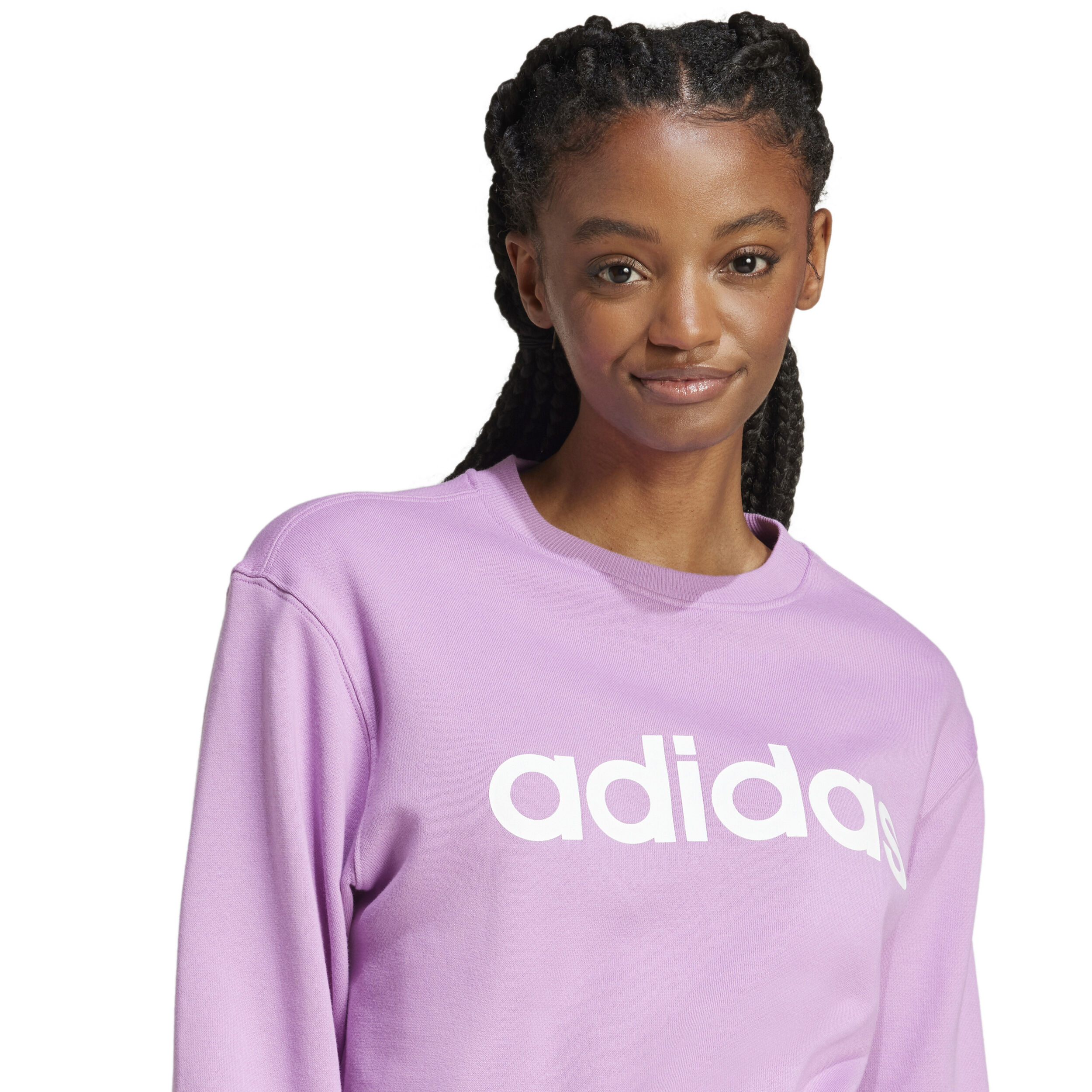 adidas Linear French Terry Sweat-shirt Femmes - Rosé