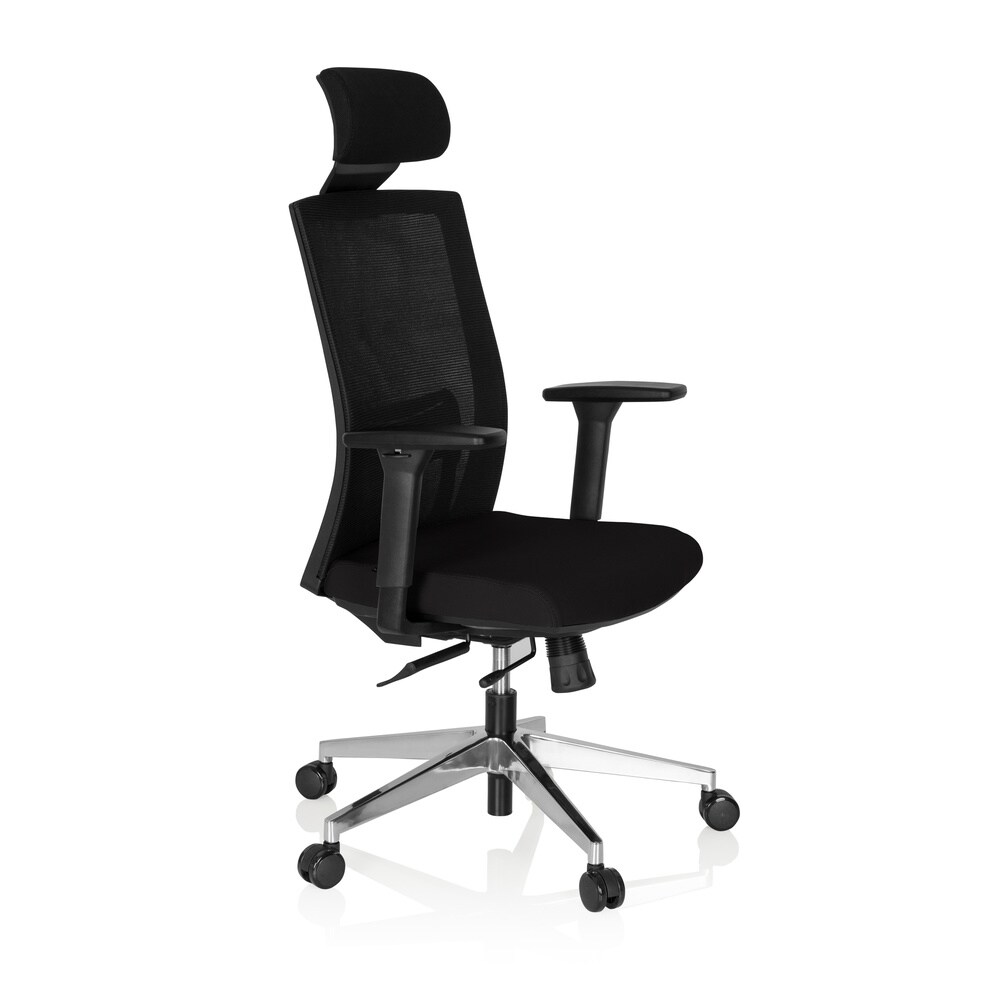 Profi Chefsessel CAPTIVA Stoff/Netzstoff mit Armlehnen (höhenverstellbar) hjh OFFICE