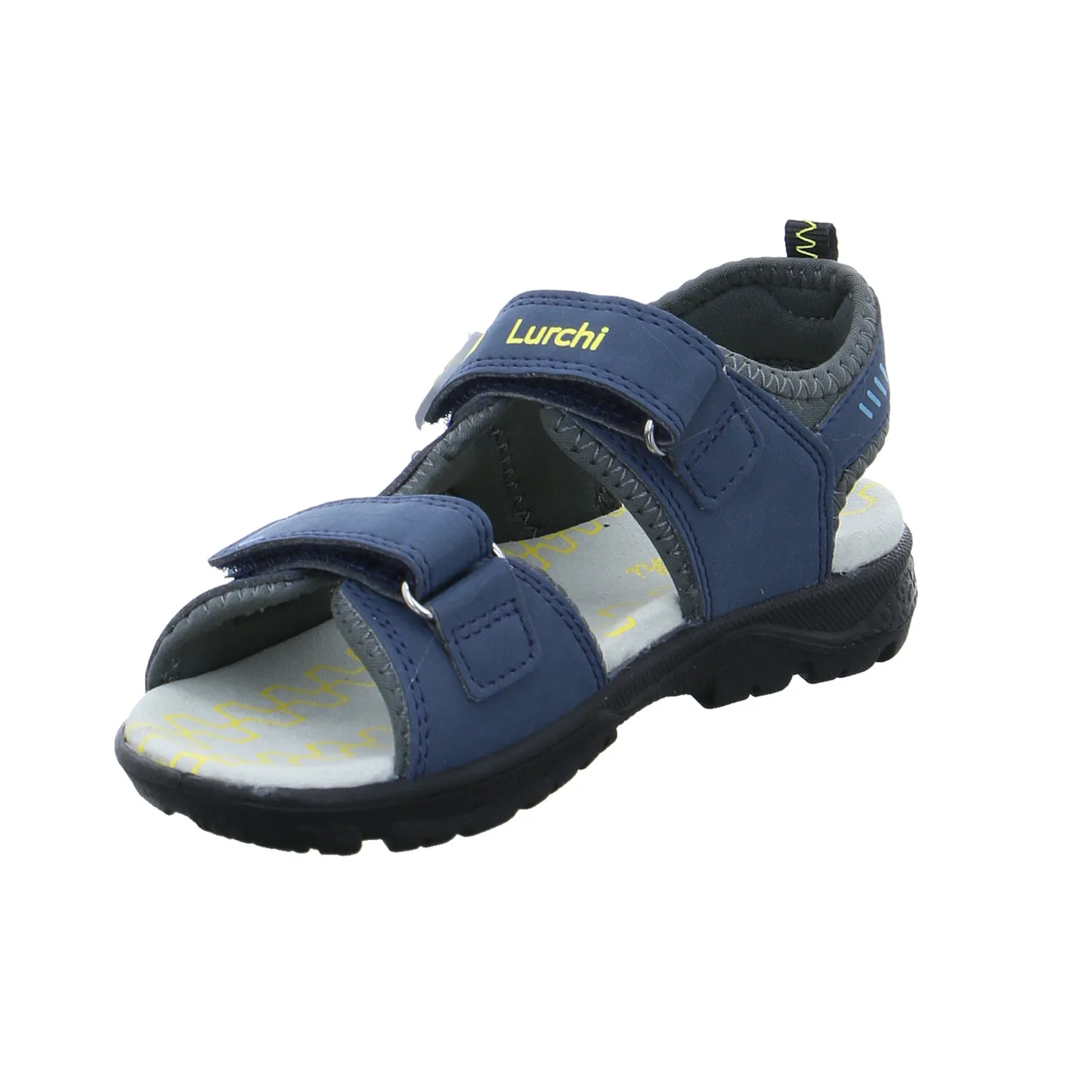 LURCHI Kleinkinder-Sandale Blau Lederimitat  Jungentraum