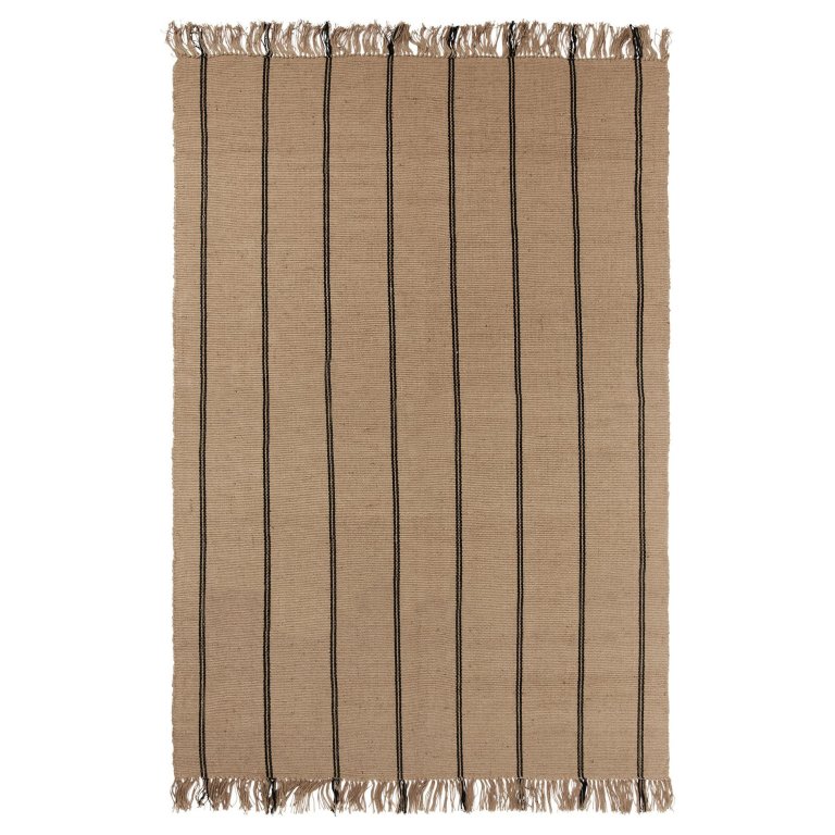 Broste Copenhagen Yuki vloerleed 200x140 zwart/naturel