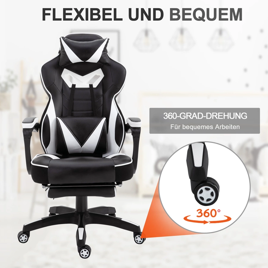 Vinsetto Gamingstuhl mit Liegefunktion schwarzrot