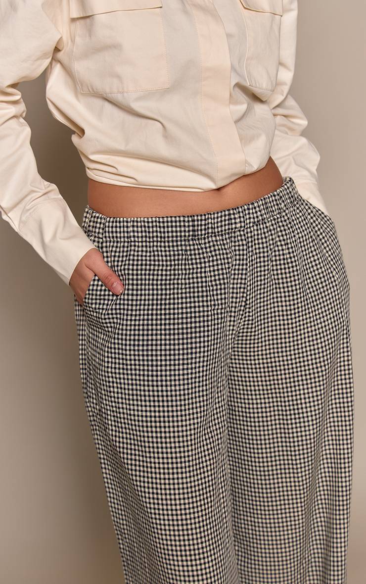 Noir Pantalon Ballon À Carreaux