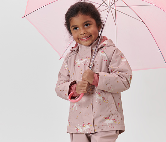 Kinder-Thermo-Regenjacke, rosa