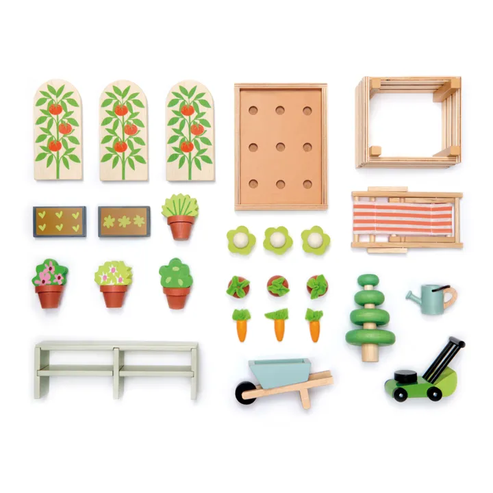 Tender Leaf Toys Serre en bois et ses accessoires