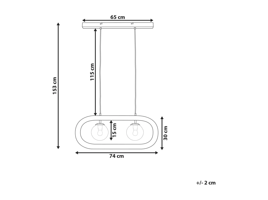 Lampe suspension AYENSU Bois Noir